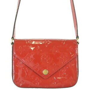 Louis Vuitton Sac Lucie Patent Vernis Shoulder Bag Red